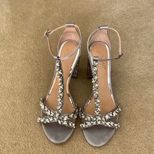 Jewel Badgley Mischka jeweled sandals